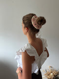 Chouchou crochet ROMY - Rose