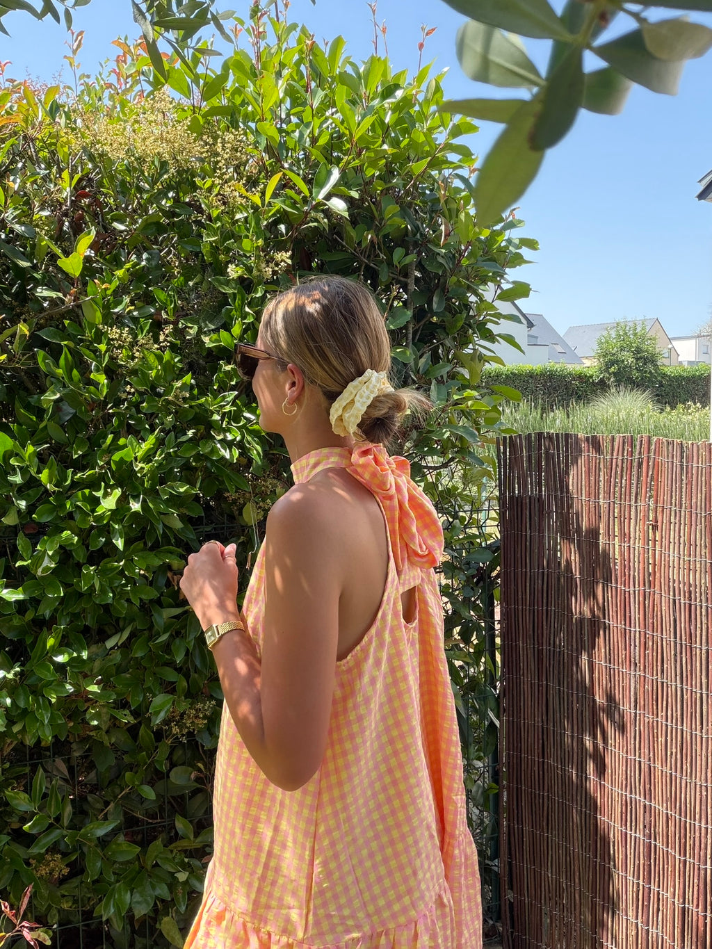 Robe PAULA - Vichy Rose & Jaune